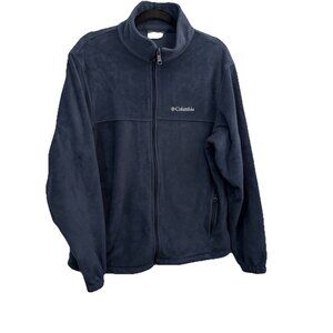 Columbia Sportswear Full Zip Fleece Blue Jacket Men Large